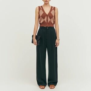 Reformation Mason Pants – Size 6 – Black – Worn Once 🖤